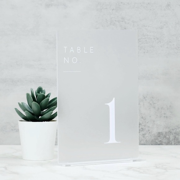 Wedding/Event Table Number Signs numbers 1-10 - Picture 2 of 3